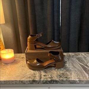 Brown Leather Women's Shoes
